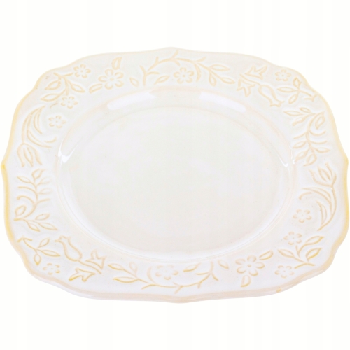 SARMATIA Porcelanowy TALERZ TALERZYK Deserowy 19,5 cm - komplet 6 SZTUK