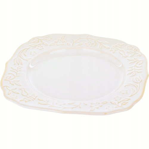 SARMATIA Porcelanowy TALERZ TALERZYK Deserowy 19,5 cm - komplet 6 SZTUK