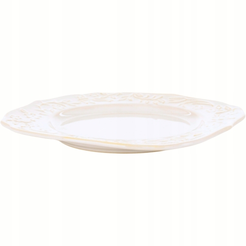SARMATIA Porcelanowy TALERZ TALERZYK Deserowy 19,5 cm - komplet 6 SZTUK