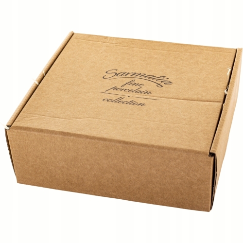 SARMATIA Porcelanowy TALERZ TALERZYK Deserowy 19,5 cm - komplet 6 SZTUK
