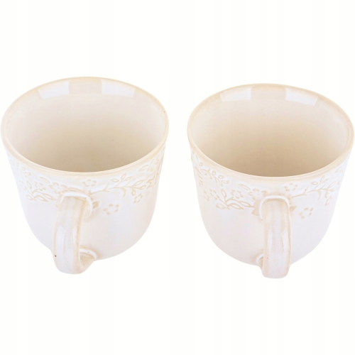 DWIE porcelanowe filiżanki 120 ml ze spodkami do KAWY ESPRESSO - Sarmatia