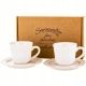 DWIE porcelanowe filiżanki 120 ml ze spodkami do KAWY ESPRESSO - Sarmatia