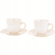 DWIE porcelanowe filiżanki 120 ml ze spodkami do KAWY ESPRESSO - Sarmatia