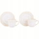 DWIE porcelanowe filiżanki 120 ml ze spodkami do KAWY ESPRESSO - Sarmatia