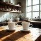 DWIE porcelanowe filiżanki 120 ml ze spodkami do KAWY ESPRESSO - Sarmatia