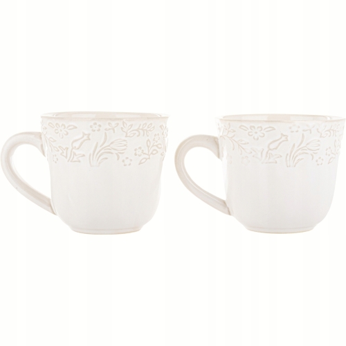 DWIE porcelanowe filiżanki 250 ml ze spodkami do KAWY HERBATY - Sarmatia