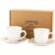 DWIE porcelanowe filiżanki 250 ml ze spodkami do KAWY HERBATY - Sarmatia