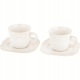 DWIE porcelanowe filiżanki 250 ml ze spodkami do KAWY HERBATY - Sarmatia