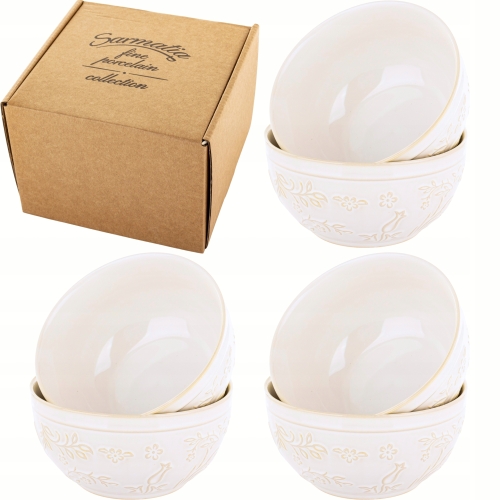 Porcelanowa Miska Salaterka do Zupy Przekąsek Sałatek 15,5 cm - 6 SZTUK