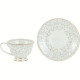 DWIE stylowe Porcelanowe filiżanki 200 ml ze spodkami do KAWY HERBATY KAKAO
