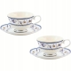 DWIE stylowe Porcelanowe filiżanki 250 ml ze spodkami do KAWY HERBATY KAKAO