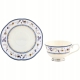 DWIE stylowe Porcelanowe filiżanki 250 ml ze spodkami do KAWY HERBATY KAKAO