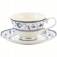 DWIE stylowe Porcelanowe filiżanki 250 ml ze spodkami do KAWY HERBATY KAKAO