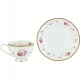 DWIE stylowe Porcelanowe filiżanki 250 ml ze spodkami do KAWY HERBATY KAKAO