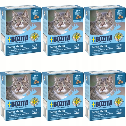 Mokra Karma Dla Kota BOZITA Makrela w galaretce 370 g - zestaw 6 sztuk