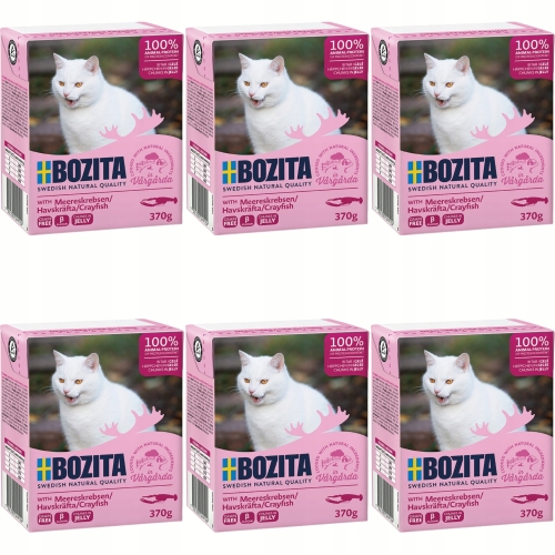 Mokra Karma Dla Kota BOZITA Raki w galaretce 370 g - zestaw 6 sztuk