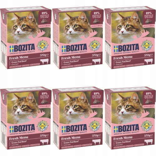 Mokra Karma Dla Kota BOZITA Wołowina siekana w galaretce 370 g - 6 sztuk