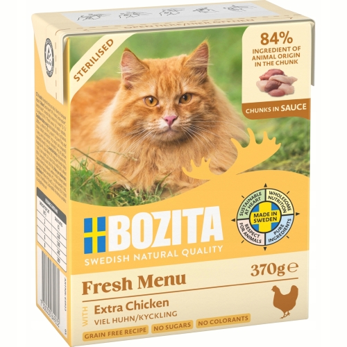 Karma Dla Kota BOZITA STERILISED Kurczak w sosie 370 g - zestaw 6 sztuk