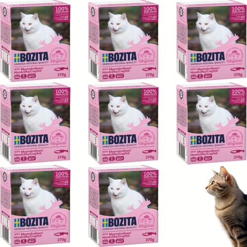 Mokra Karma Dla Kota BOZITA Raki w galaretce 370 g - zestaw 8 sztuk