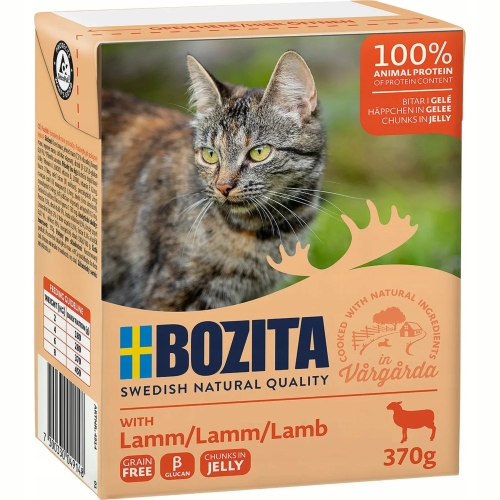 Mokra Karma Dla Kota BOZITA Jagnięcina w galaretce 370 g - zestaw 8 sztuk