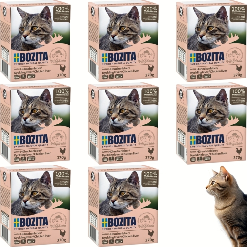 Mokra Karma Dla Kota BOZITA Wątróbka drobiowa w galaretce 370 g - 8 sztuk