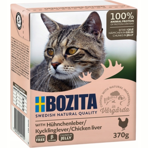 Mokra Karma Dla Kota BOZITA Wątróbka drobiowa w galaretce 370 g - 8 sztuk