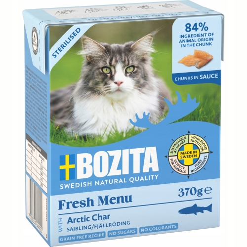 Karma Dla Kota BOZITA STERILISED Pstrąg w sosie 370 g - zestaw 8 sztuk