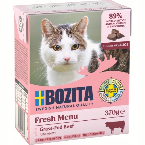 Mokra Karma Dla Kota BOZITA Wołowina w sosie 370 g - zestaw 8 sztuk