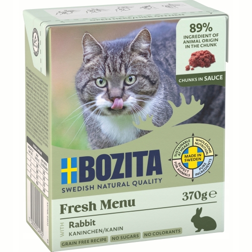 Mokra Karma Dla Kota BOZITA Królik w sosie 370 g - zestaw 8 sztuk