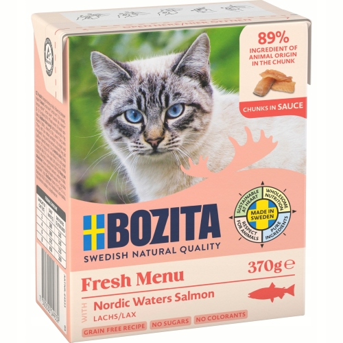 Mokra Karma Dla Kota BOZITA Łosoś w sosie 370 g - zestaw 8 sztuk
