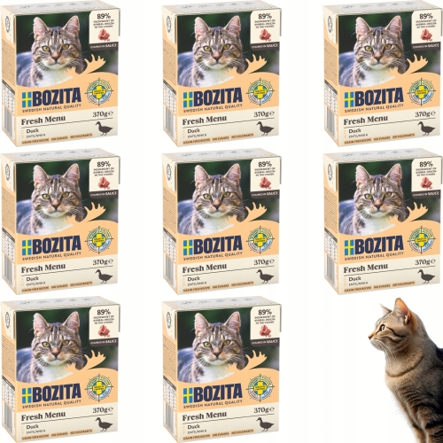 Mokra Karma Dla Kota BOZITA Kaczka w sosie 370 g - zestaw 8 sztuk