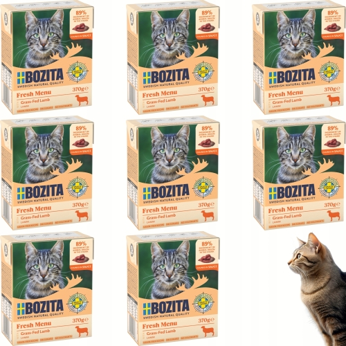 Mokra Karma Dla Kota BOZITA Jagnięcina w sosie 370 g - zestaw 8 sztuk