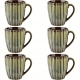 EVIE GREEN Porcelanowy Kubek Filiżanka do KAWY HERBATY 360 ml - 6 sztuk