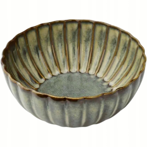 EVIE GREEN Porcelanowy Talerz DO ZUPY miska DO SAŁATEK - 650 ml 16,7x6,7 cm