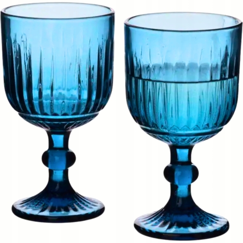 ELISE BLUE Komplet Kieliszków do wina wody koktajli 350 ml - 4 sztuki