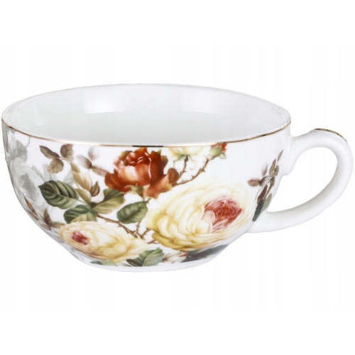 Zestaw TEA FOR ONE Porcelanowy Dzbanek 450 ml z filiżanką 250 ml - KWIATY