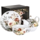 Zestaw TEA FOR ONE Porcelanowy Dzbanek 450 ml z filiżanką 250 ml - KWIATY
