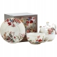 Zestaw TEA FOR ONE Porcelanowy Dzbanek 450 ml z filiżanką 250 ml - KWIATY