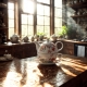 Zestaw TEA FOR ONE Porcelanowy Dzbanek 450 ml z filiżanką 250 ml - KWIATY