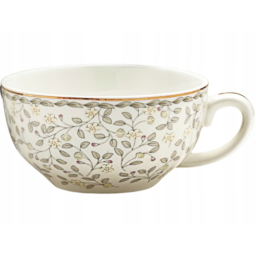 Zestaw TEA FOR ONE Porcelanowy Dzbanek 450 ml z filiżanką 250 ml - LISTKI
