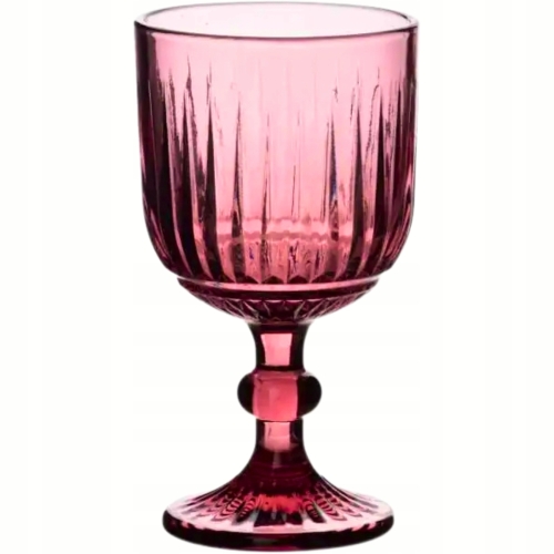 ELISE PURPLE Komplet Kieliszków do wina wody koktajli 350 ml - 4 sztuki