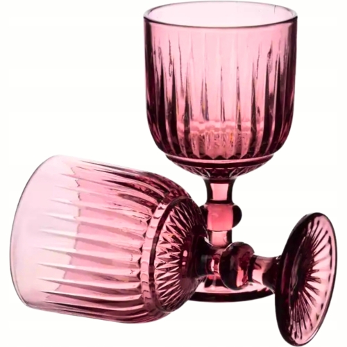 ELISE PURPLE Komplet Kieliszków do wina wody koktajli 350 ml - 4 sztuki