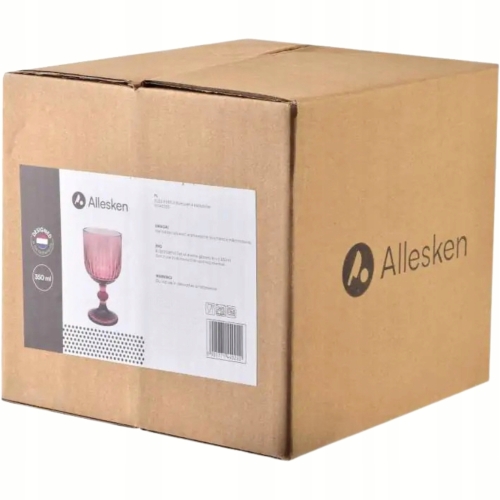 ELISE PURPLE Komplet Kieliszków do wina wody koktajli 350 ml - 4 sztuki