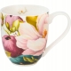 Duży PORCELANOWY Kubek XXL 1000ml do KAWY HERBATY - Flower Classic MAGNOLIE