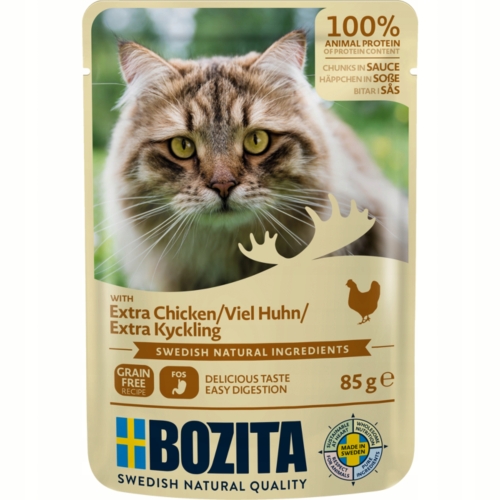 Mokra Karma Dla Kota BOZITA kawałeczki w sosie z Kurczakiem 85 g - 12 sztuk