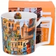Duży PORCELANOWY Kubek XXL 750 ml do KAWY HERBATY - MODERN SWEET CITY