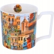 Duży PORCELANOWY Kubek XXL 750 ml do KAWY HERBATY - MODERN SWEET CITY