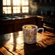 Duży PORCELANOWY Kubek XXL 750 ml do KAWY HERBATY - MODERN SWEET CITY