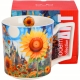 Duży PORCELANOWY Kubek XXL 750 ml do KAWY HERBATY - MODERN SUNFLOWER
