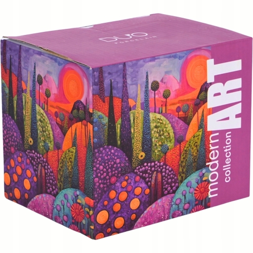 Duży PORCELANOWY Kubek XXL 750 ml do KAWY HERBATY - MODERN BUBBLY HILLS